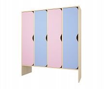 Шкаф детский для одежды с банкеткой 4 секции СТАНДАРТ 44568