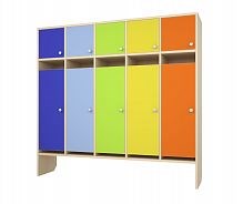 Шкаф детский для одежды с антресолью 5 секций 44579
