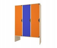 Шкаф детский для одежды с банкеткой 3 секций ЭКОНОМ 44561